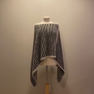 Black and white striped cape